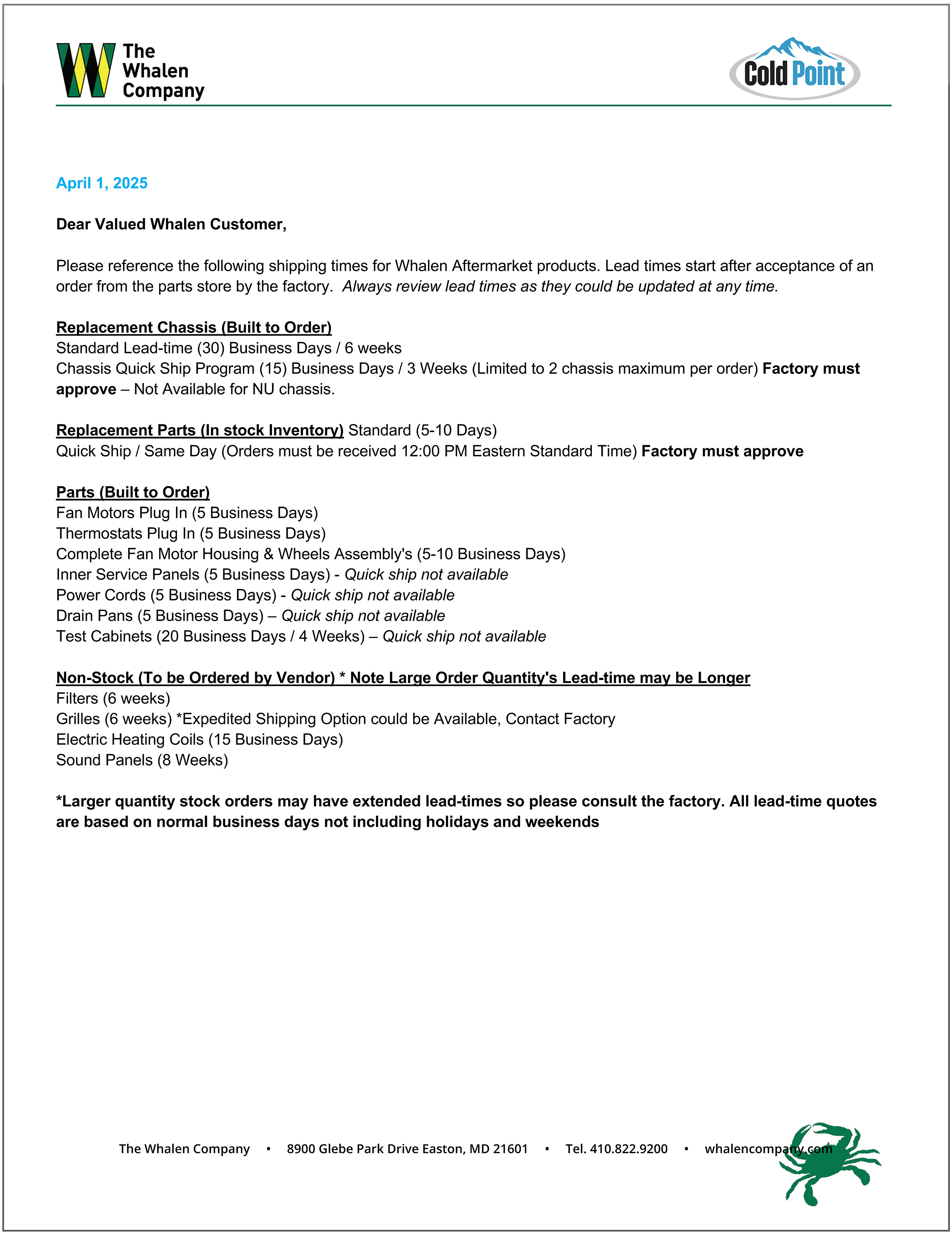 Aftermarket leadtime thumbnail