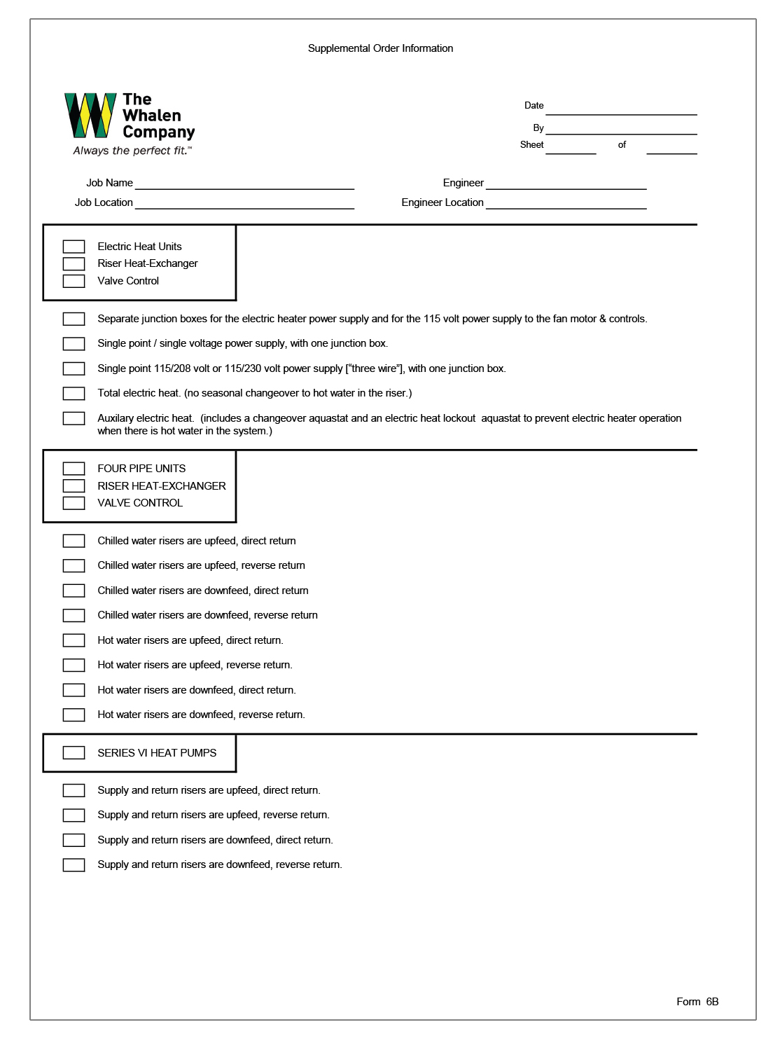 Supplemental Order Form