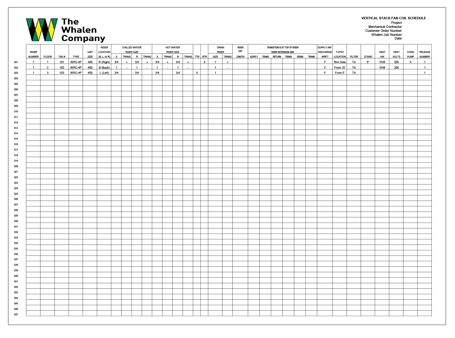 Vertical Stack FC Schedule