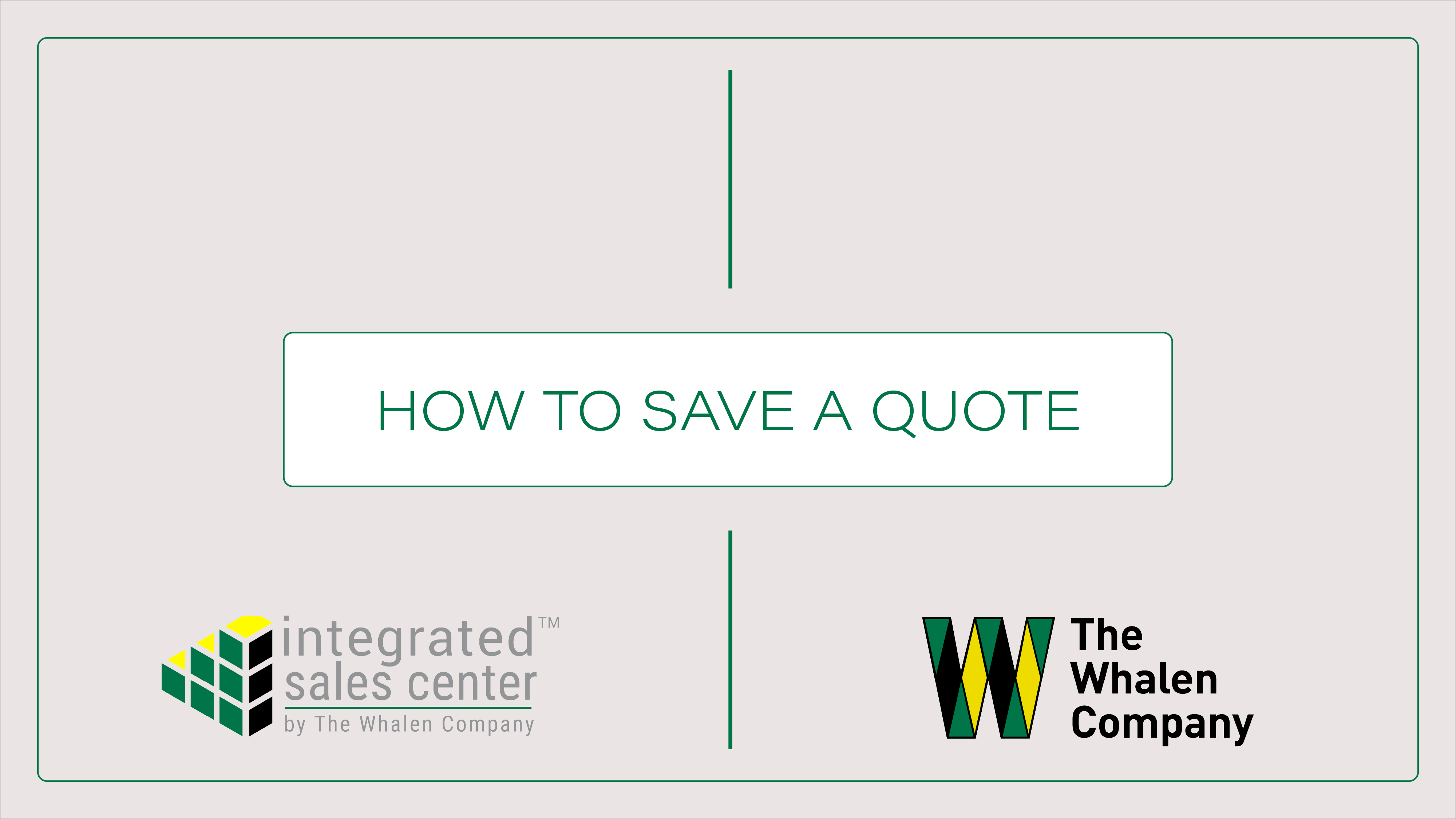 Video graphic save a quote